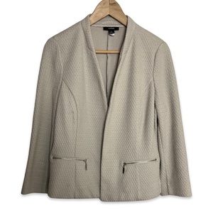 NWT ALFANI Taupe Open Jacket with Zippered Pockets